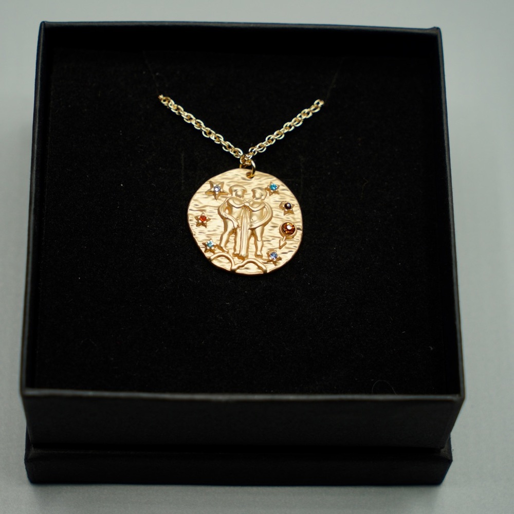 Zodiac GEMINI coin necklace horoscope astrology - Picture 2 of 7